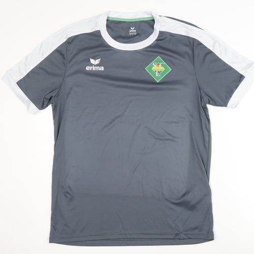 Erima Men's Grey Football Jersey T-Shirt M