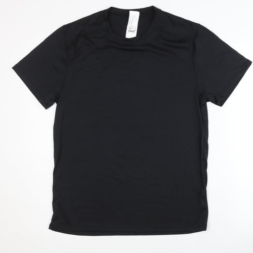 Decathlon Men's Black M Basic T-Shirt Crew Neck