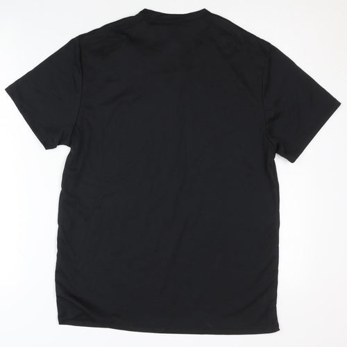 Decathlon Men's Black M Basic T-Shirt Crew Neck