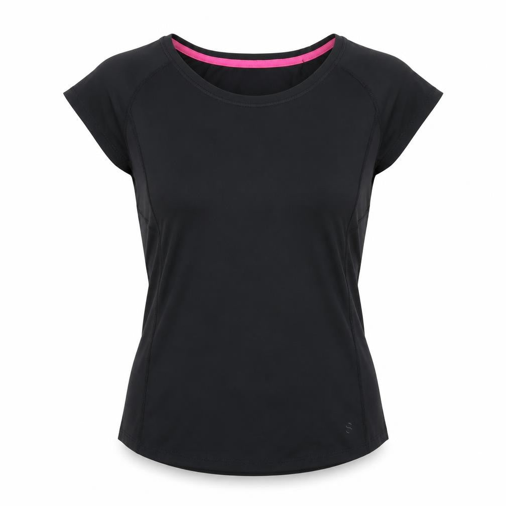 Front view of H&M Women's Black XS Activewear T-Shirt