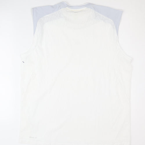 Adidas Men's White XL Tank Top for Gym & Running