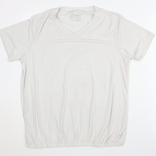 Energetics Unisex White T-Shirt V-Neck Size 18