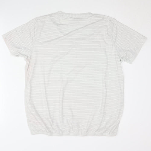 Energetics Unisex White T-Shirt V-Neck Size 18