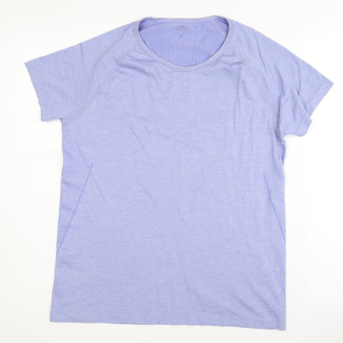 Karaca Women's Purple Activewear T-Shirt, M - Gym & Training