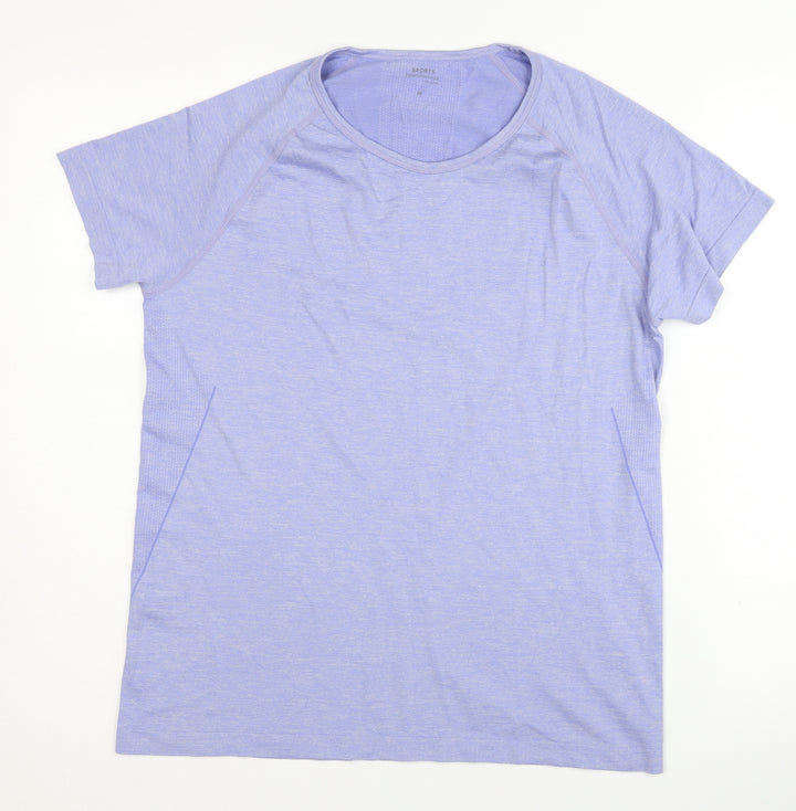 Karaca Women's Purple Activewear T-Shirt, M - Gym & Training