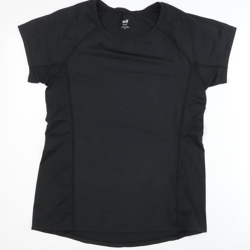 H&M Women's Black Athletic T-Shirt Size 12