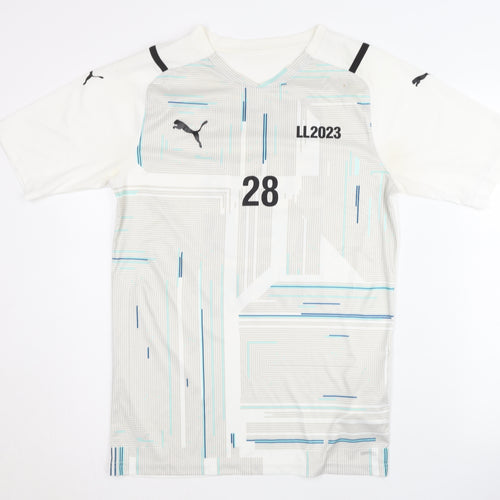 Puma Men's White Jersey Graphic Print M