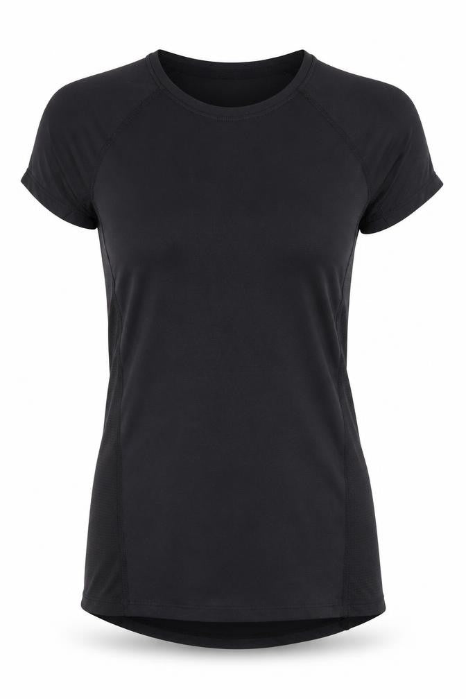 Front view of H&M Women's Black Active T-Shirt, size 12