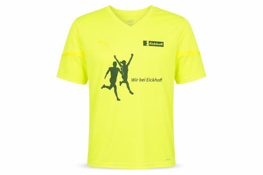 Front view of Puma Men's Yellow T-Shirt, size L, - Sporty & Stylish