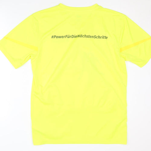 Puma Men's Yellow T-Shirt, Size L - Sporty & Stylish