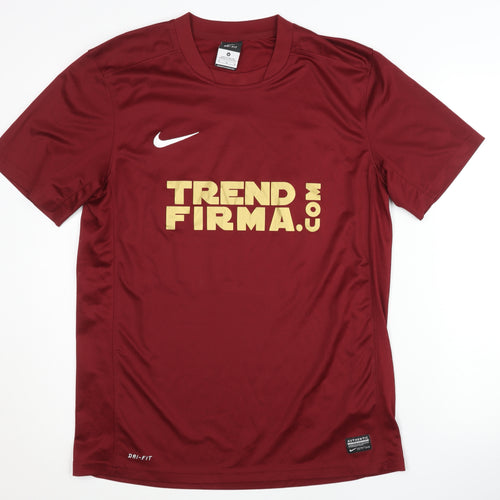 Nike Men's Red Medium Gym Training T-Shirt
