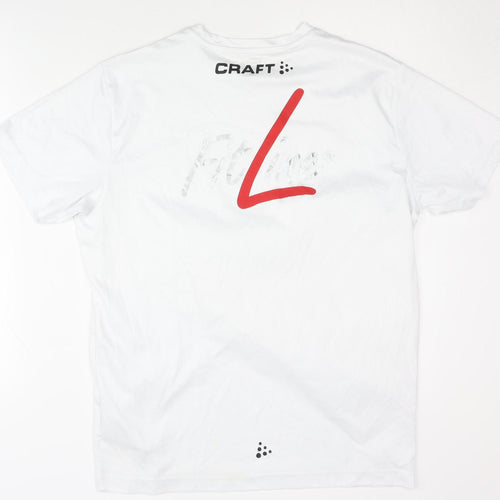 Craft Men's White T-Shirt L - Gym Basic Activewear