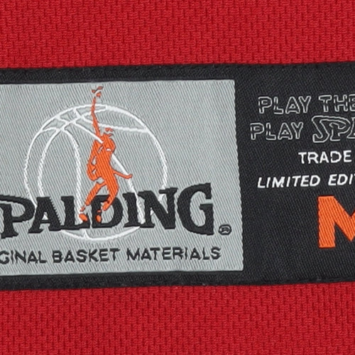 Spalding Red Basketball Tank Top, M, Unisex