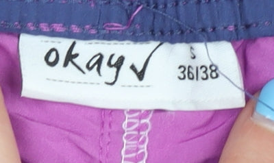 Okay Women's Purple Plaid Athletic Shorts S