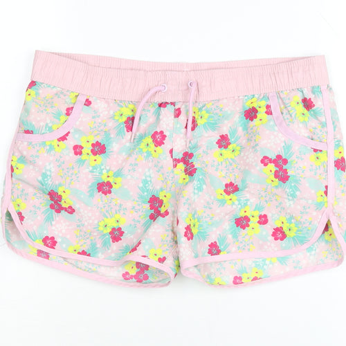 Y.F.K. Teens Pink Floral Athletic Shorts