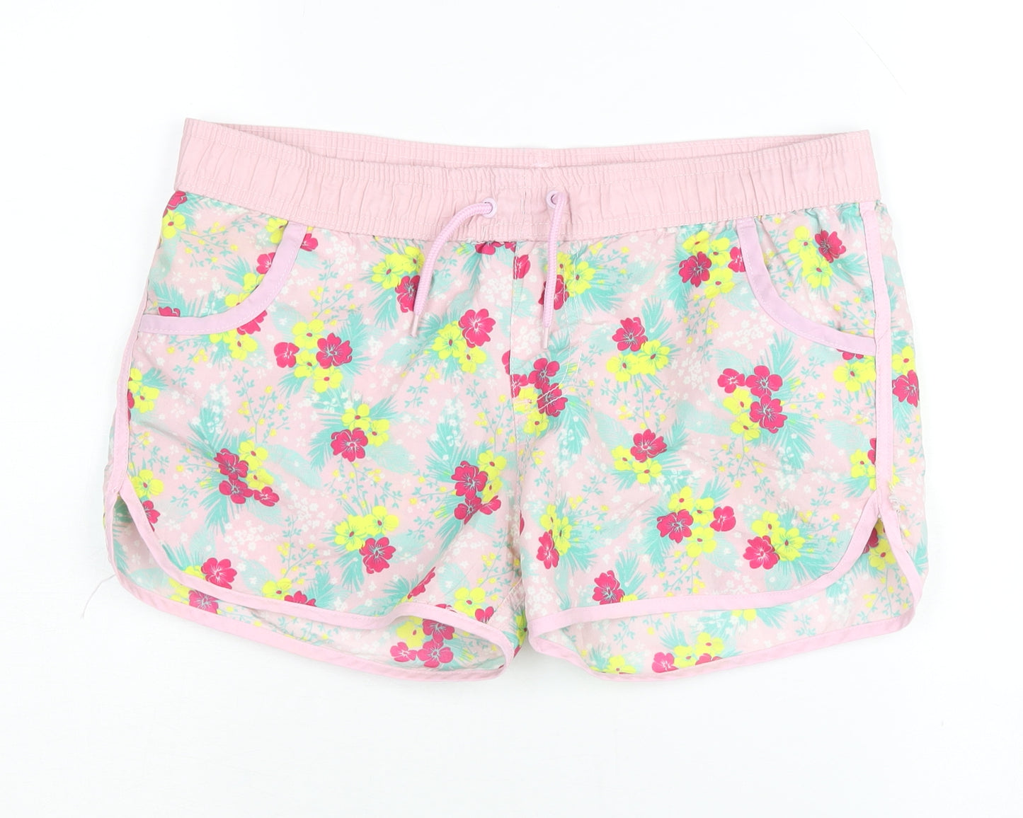 Y.F.K. Teens Pink Floral Athletic Shorts