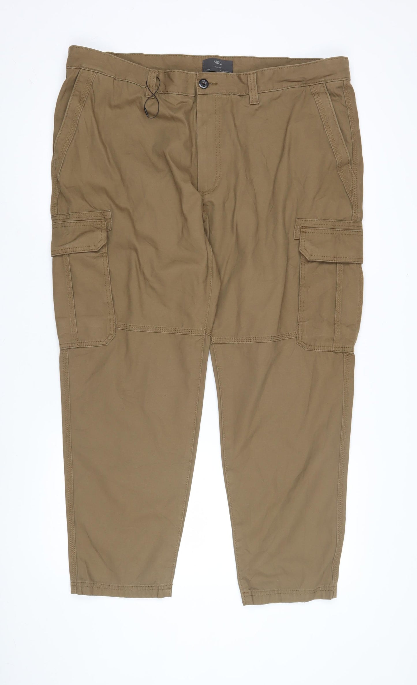 Marks and Spencer Men's Brown Cargo Trousers 42"W 29"L