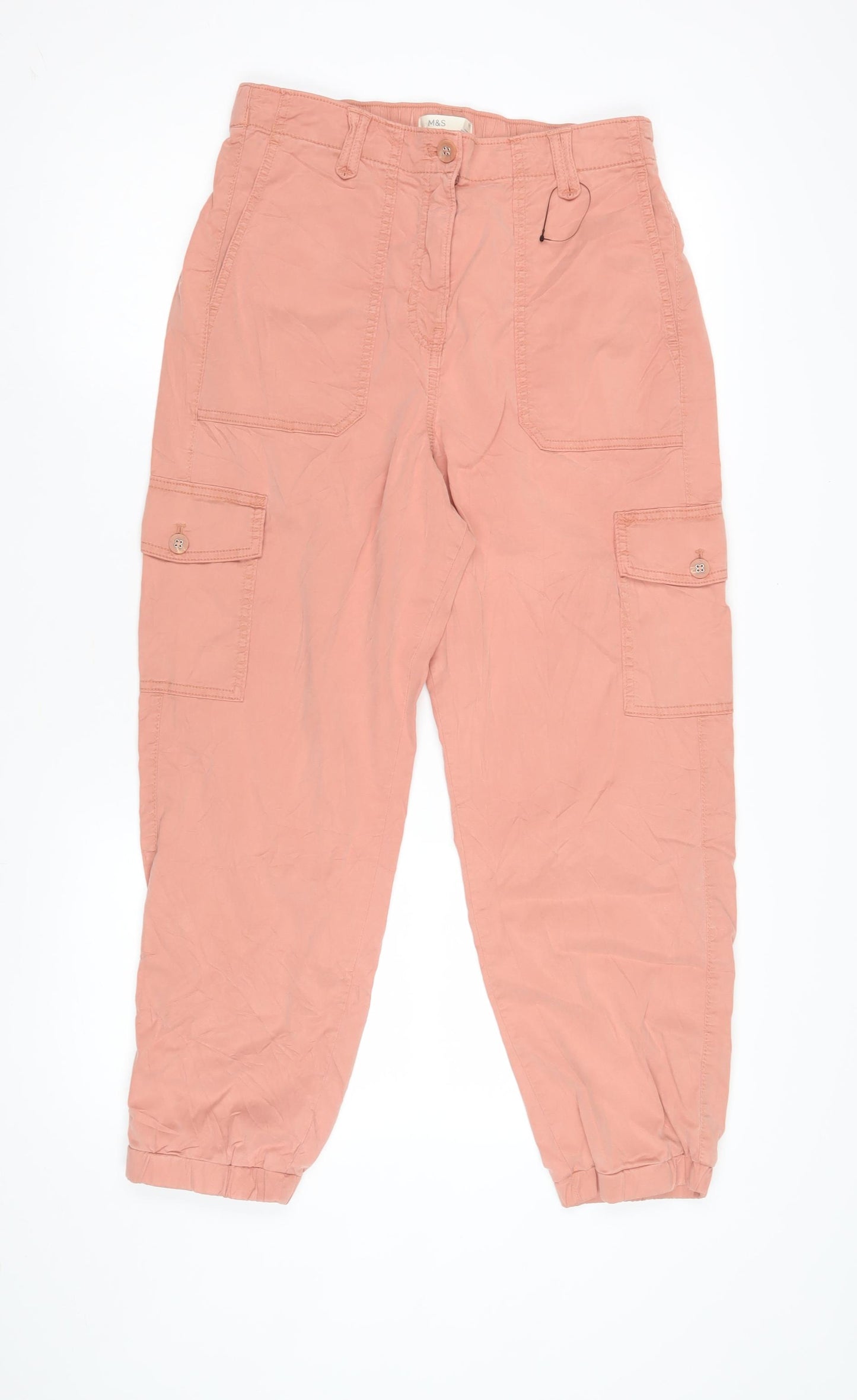 Marks and Spencer Women’s Pink Cargo Trousers Size 10