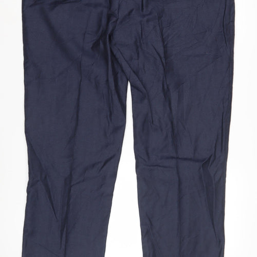 Marks and Spencer Men's Blue Trousers, Size 40, Formal Wear