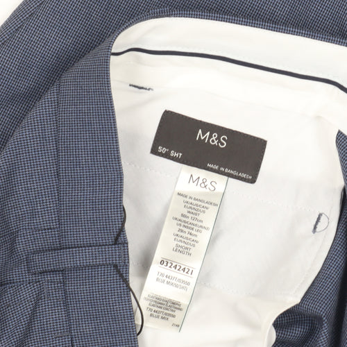 Marks and Spencer Mens Blue Trousers 50" Short