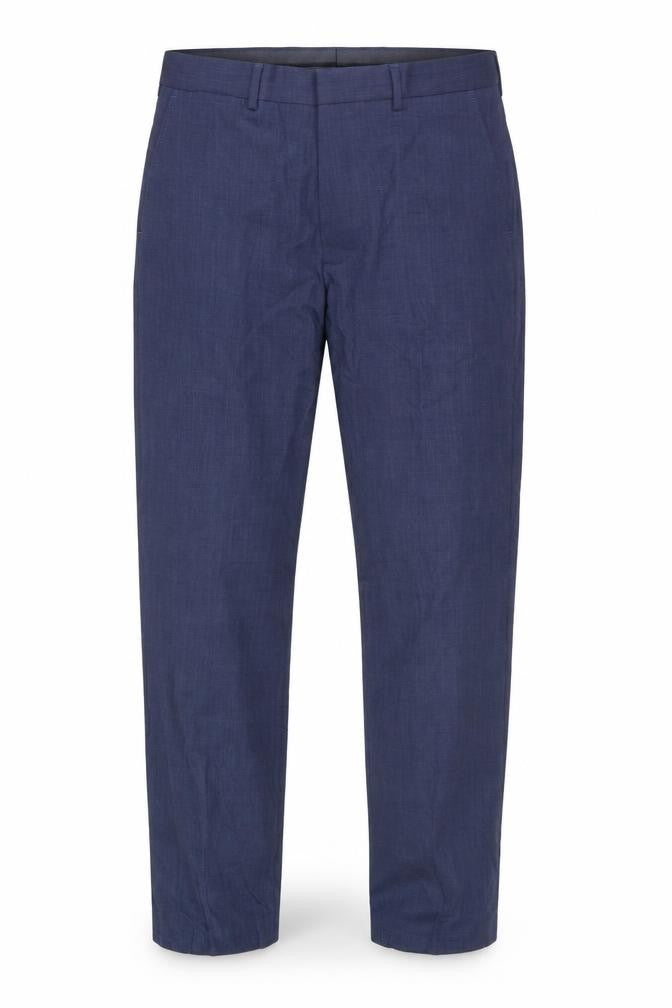 Front view of Marks & Spencer Men's Blue Regular Fit Trousers 34XL