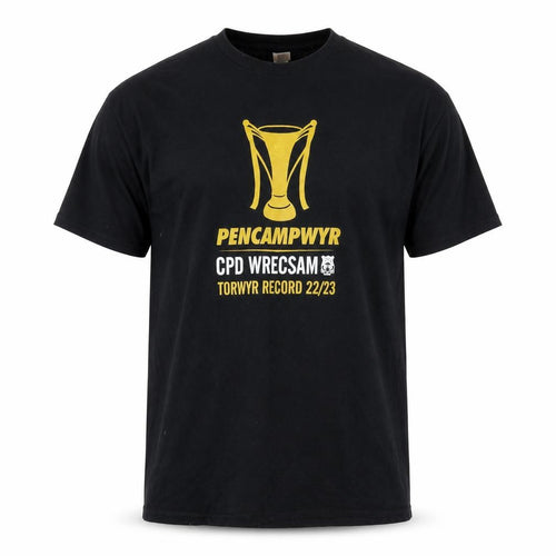 CPD Wrecsam Men's XL Black Graphic Print T-Shirt
