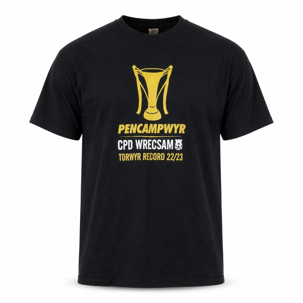 CPD Wrecsam Men's XL Black Graphic Print T-Shirt