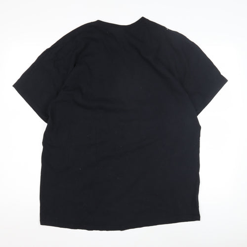 CPD Wrecsam Men's XL Black Graphic Print T-Shirt