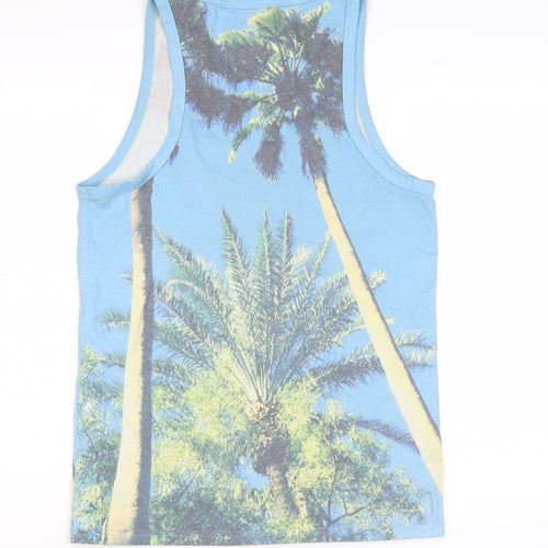 Superdry Men's Blue Graphic Print Sleeveless T-Shirt S