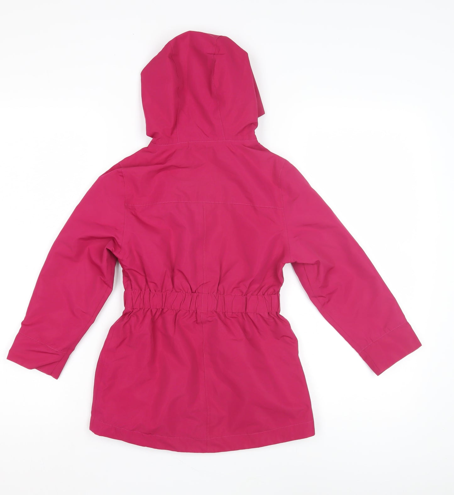 Peter Storm Girls Pink Parka Coat 5-6 Years Hooded Zipped Pockets