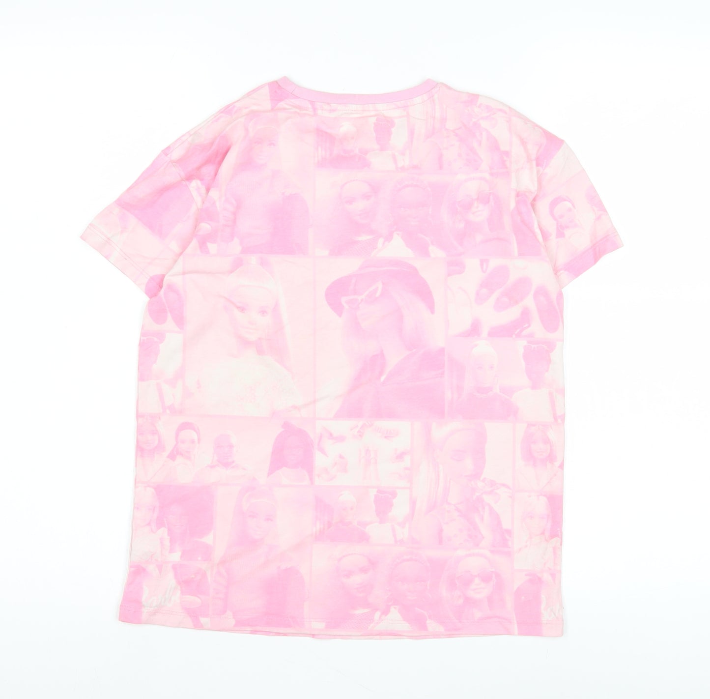 Barbie Girls Pink Graphic T-Shirt in M with Logo Accents
