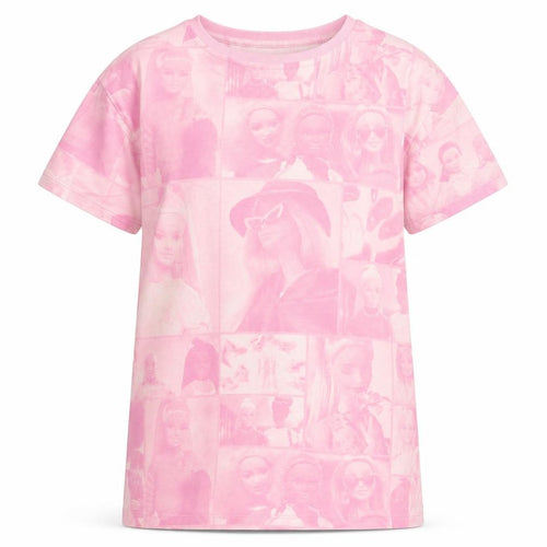 Barbie Girls Pink Graphic T-Shirt in M with Logo Accents
