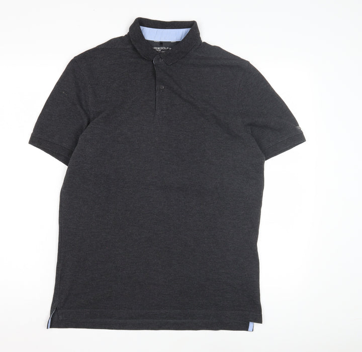 Nike Golf Men's Black Polo Medium Dri-FIT Solid Short Sleeve