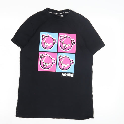 FORTNITE Teens Black Graphic T-Shirt Short Sleeve