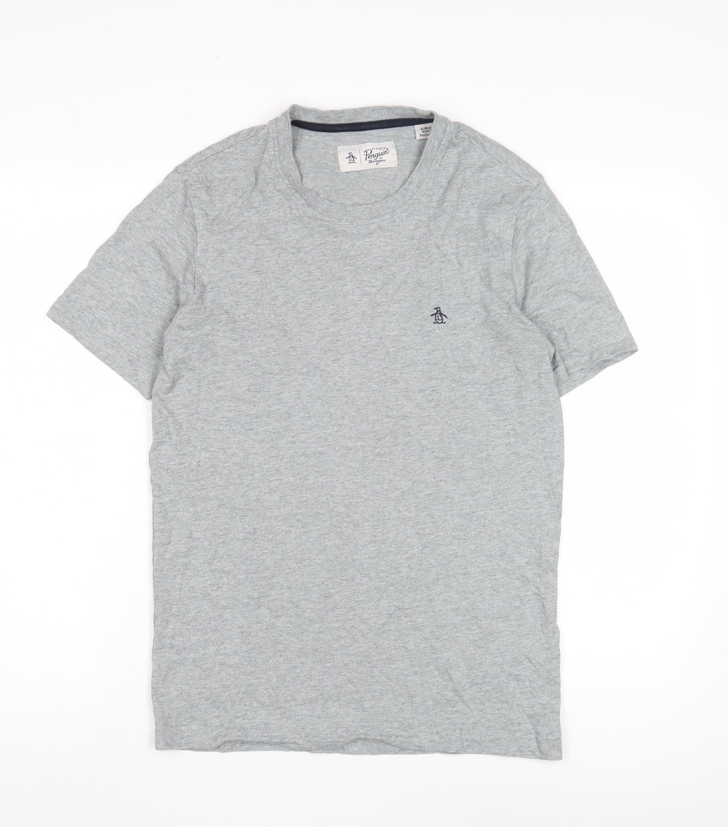 Penguin Men's Grey Short Sleeve T-Shirt Small