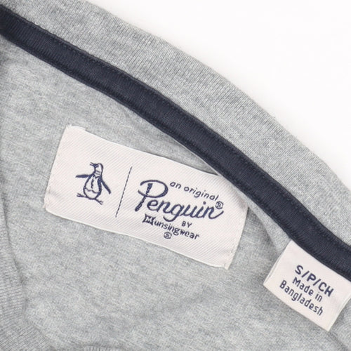 Penguin Men's Grey Short Sleeve T-Shirt Small