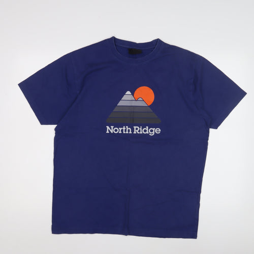 North Ridge Men's Blue Graphic Nature T-Shirt M