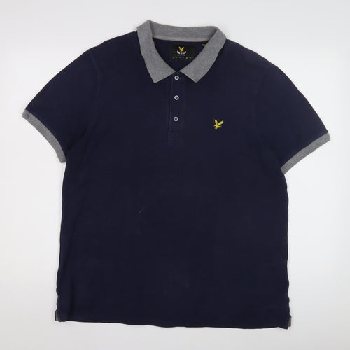 Lyle & Scott Men's Blue Polo Shirt L