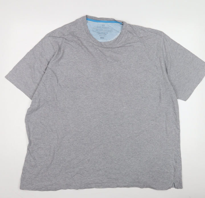 Blue Harbour Unisex Grey Crew Neck T-Shirt XL Regular Fit Cotton