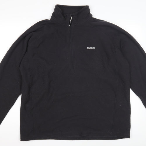 Regatta Men's Black 2XL Fleece 1/4 Zip Sweatshirt