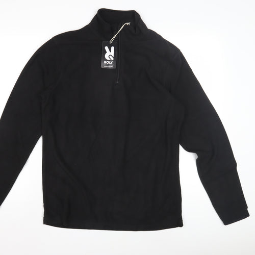 Roly Black Long Sleeve Fleece, Size S, New