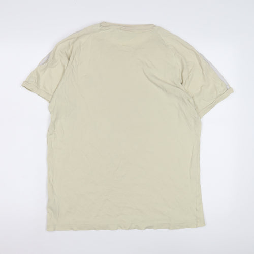 Adidas Men’s Beige Cotton Crew Neck T-Shirt M