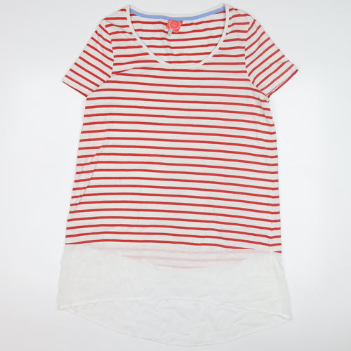 Joules Women's Red Striped T-Shirt Dress Size 14