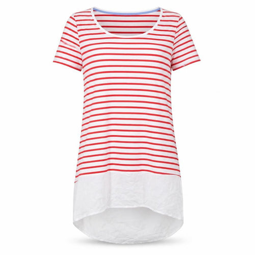 Joules Women's Red Striped T-Shirt Dress Size 14