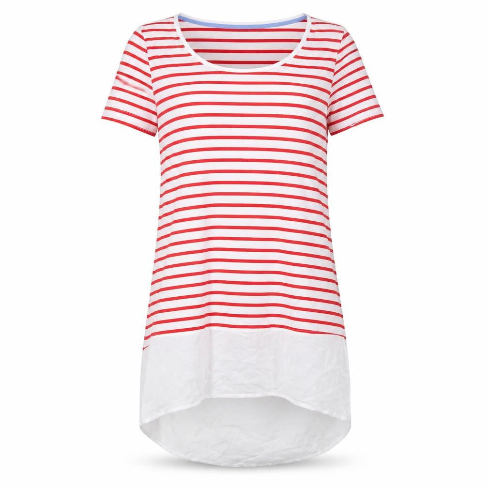 Joules Women's Red Striped T-Shirt Dress Size 14