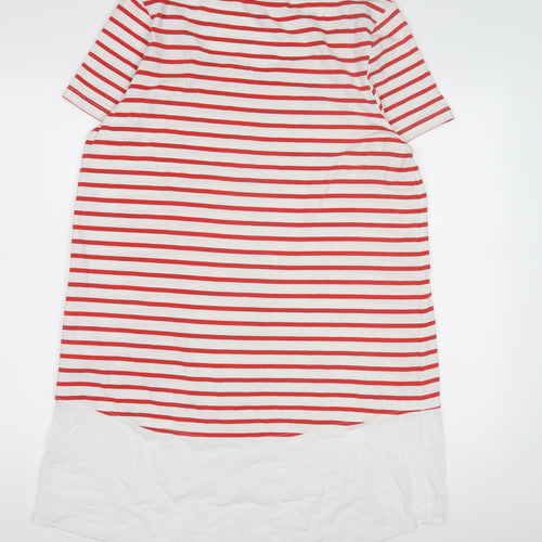 Joules Women's Red Striped T-Shirt Dress Size 14