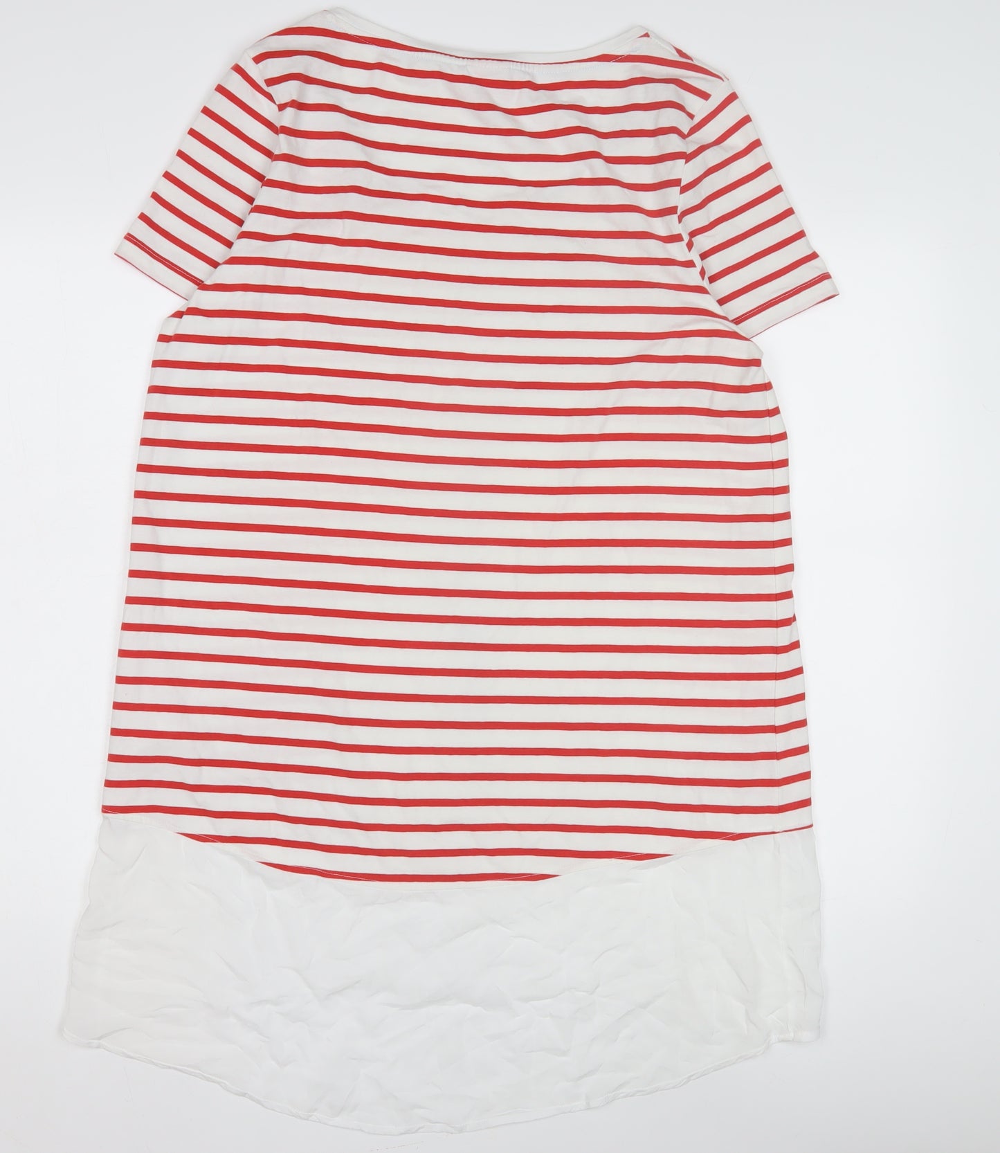 Joules Women's Red Striped T-Shirt Dress Size 14