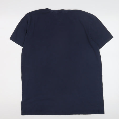 Tommy Hilfiger Men's Blue XL T-Shirt Short Sleeve Cotton