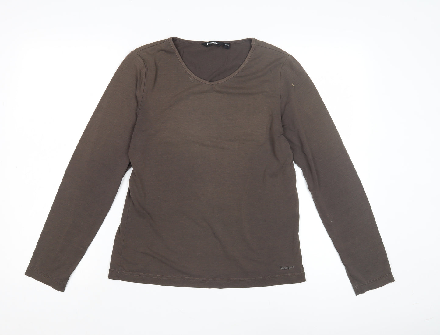 Rohan Women's Brown V-Neck Long Sleeve T-Shirt