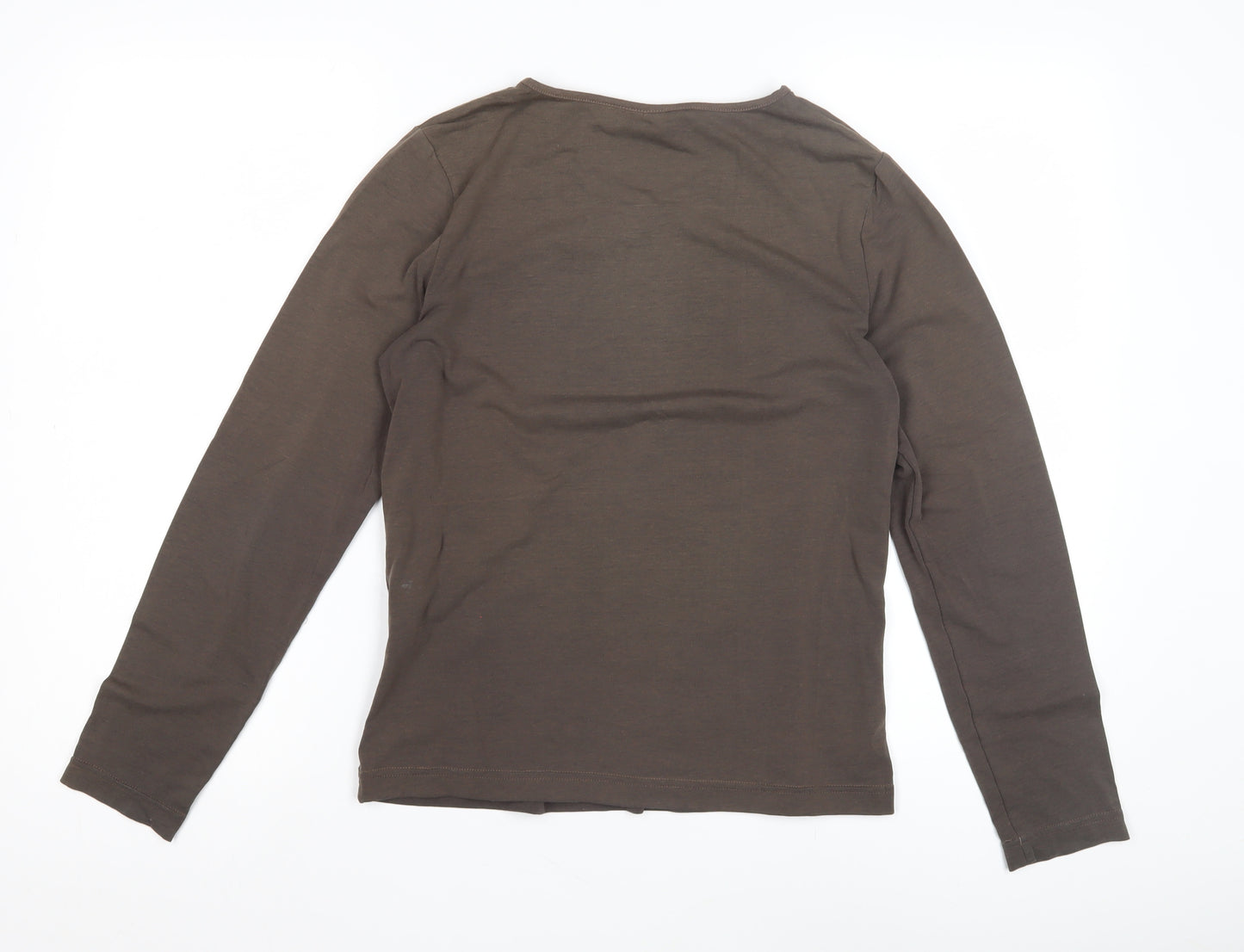 Rohan Women's Brown V-Neck Long Sleeve T-Shirt